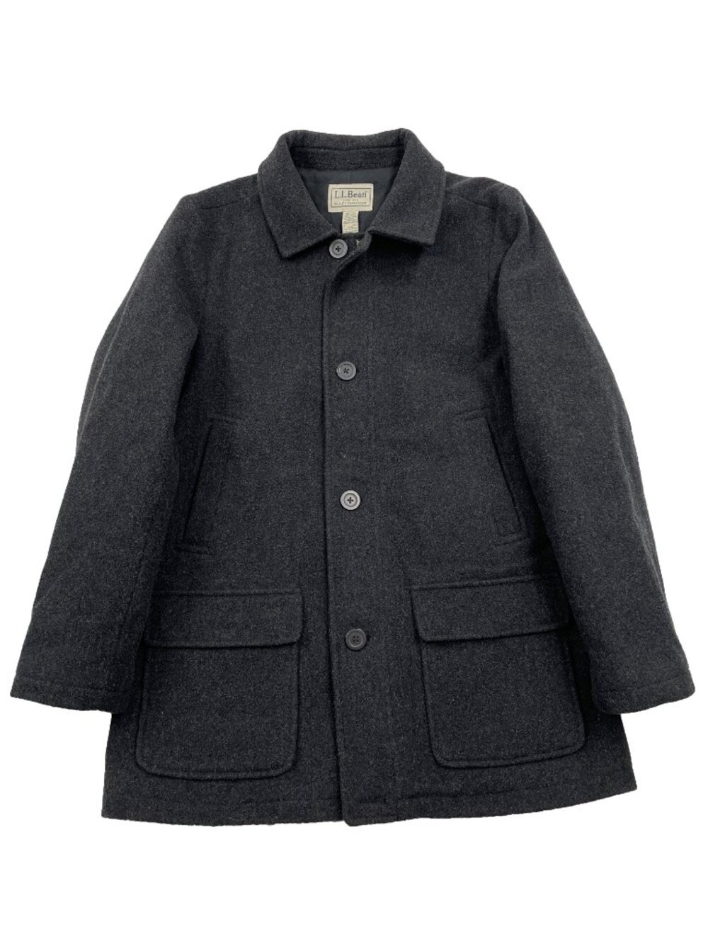 L.L.Bean Gray Wool Thinsulate Winter Car Coat Jacket Large Tall Men’s LT